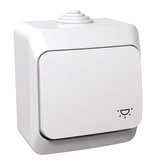 Cedar Plus przycisk natynkowy /światło/ IP44 biały WDE000513 Schneider