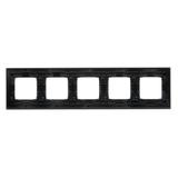 Simon 54 NATURE WMDZ-0150xS-081 Ramka 5-krotna Nature-Metal, SATYNOWA NOC, IP20/IP44. (IP44-należy z DRN5/81 KONTAKT