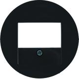 R.x Płytka czołowa do gniazda głośnikowego i gniazda ładowania USB czarny połysk Berker 10382045 WLF4000BG HAGER
