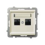 Gniazdo komputerowe, podwójne, kat. 6,