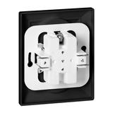 Gniazdo podwójne podtynkowe 2x2P Pearl, 16A, 250V, PT-5 P, czarny