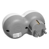 Rozgałęźnik 2x2P+Z (Schuko), biało-szary OR-AE-13238(GS) ORNO