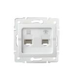 LOGI Gniazdo teleinformatyczne (RJ45 Cat 6+RJ11) białe 021440002 25113 KANLUX