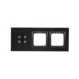 Simon 54 Touch Panel dotykowy S54 Touch 3 moduły 4 pola dotykowe + 2 otwory na osprzęty S54 zastygła lawa DSTR3400/73 KONTAKT