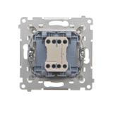 Simon 55 Przycisk zwierny pojedynczy rozwierny bez piktogramu szybkozłączka Szampański mat