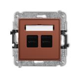 ICON Gniazdo podwójne 2xUSB typ C-C terakota 63IGUSB-8 KARLIK