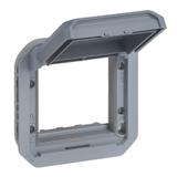 NOWE PLEXO - ADAPTER ARTEOR/MOSAIC Z PRZYCIEMNIONĄ KLAPKĄ MECHANIZM SZARY 069584L LEGRAND