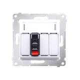 Simon 54 Gniazdo głośnikowe 1-krotne Przekrój przewodów dla wejścia i wyjścia 25 mm2 biały