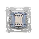 Simon 55 Przycisk zwierny pojedynczy rozwierny bez piktogramu szybkozłączka Biały mat