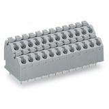 dwupiętrowa listwa zaciskowa 12-bieg. szara raster 5 mm