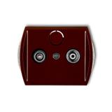 TREND Mechanizm gniazda abonenckiego RTV przelotowego 12dB brązowy