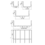 Korytko kablowe siatkowe 600x60mm 3mb KDS/KDSO600H60/3 970160 BAKS