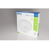 PLAFONIERA ITALIA LED Z CZUJNIKIEM RUCHU, 12 W, 900lm, IP20,  AC220-240V, 50/60Hz, KĄT ŚWIECENIA 360