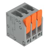 Złączka do płytek drukowanych dźwignia 4mm2 RM 5mm 3-bieg szara /120szt./ 2604-3103 WAGO