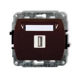 TREND Mechanizm gniazda pojedynczego USB A-A 3.0 brązowy