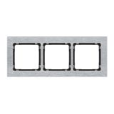 "DECO Ramka potrójna - aluminium szczotkowane (ramka: srebrna