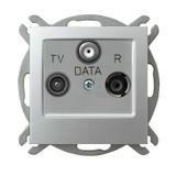 IMPRESJA Gniazdo antenowe RTV-DATA kolor srebro GPA-YD/m/18 OSPEL