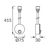 Oprawa dekoracyjna COB LED POLA LED 3,5W WHITE 4000K 03738 IDEUS