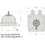 Łuk 25-53 Włącz-wyłącz jednofazowy  0-I IP-44