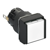 Harmony XB6 Kompletny wskaźnik świetlny Biały LED Kwadratowy 24V DC 16mm Plastikowy XB6ECV1BP Schneider