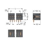 MCS-MINI Classic wtyk 3-bieg. czarny raster 3,81 mm /200szt./ WAGO