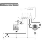 SHUTTER Dopuszkowy sterownik rolet Wi-Fi z silnikiem 230V