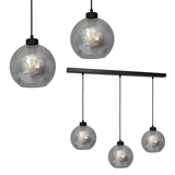 Milagro lampa wisząca Sofia Smoked 3xE27 czarna MLP65800