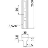 2068, LISTWA MONTAŻOWA 2068 OC 2M