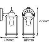 ENDURA CLASSIC LANTERN SQ S E27 BK LEDV Oprawa zewnętrzna