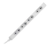 Przedłużacz 4 gniazda 2P/II, płaska wtyczka, przewód 2x0,75mm2 - 1,4m ES-2/W/1,4M ORNO
