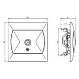 AKCENT Gniazdo antenowe typu F pojedyncze - kolor brązowy