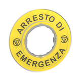 Etykieta 3D ARRESTO DI EMERGENZA ZBY9620 Schneider