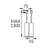 Oprawa do zamontowania na szynoprzewodzie DARIA TRA 30 GU10 WHITE