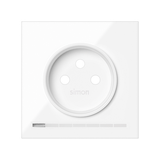 Simon 100 Panel 1-krotny: iO gniazdo z/u biały