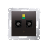 Simon 54 Gniazdo ekwipotencjalne podwójne antracyt