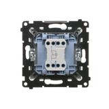 Simon 55 Przycisk zwierny /dzwonek/ z podświetleniem LED szybkozłączka Jasnoszary mat