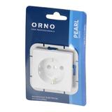 Gniazdo pojedyncze podtynkowe 2P+Z Schuko Pearl, 16A, 250V, PT-17P, biały