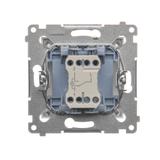 Simon 54 Łącznik schodowy z podświetleniem LED 10A 250V szybkozłączka złoty mat DW6L.01/44 KONTAKT