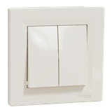 Asfora, łącznik podwójny schodowy, krem