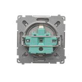 Simon Basic Gniazdo wtyczkowe z uziemieniem Schuko 16A 250V zaciski śrubowe satynowy BMGSZ1.01/29 BMGSz1.01/29 KONTAKT