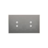Simon 54 Touch Panel dotykowy S54 Touch 2 moduły 2 pola dotykowe pionowe + 2 pola dotykowe pionowe srebrna mgła DSTR233/71 KONTAKT