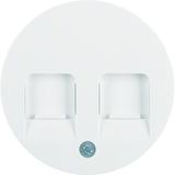 BERKER R.1/R.3 Płytka czołowa zasuwa chroniące przed kurzem pole opisowe biały 11812089 HAGER