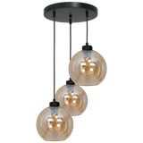 Milagro lampa wisząca Sofia Amber 3xE27 czarna MLP6584