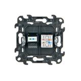 Simon 24 Gniazdo komputerowe RJ45 kat. 5e + telefoniczne RJ11 biały N5T.01/11
