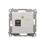 Simon 54 Gniazdo światłowodowe / optyczne pojedyncze SC/APC biały