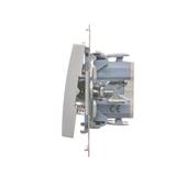 Simon 54 Przycisk „światło” 10A szybkozłączka srebrny mat