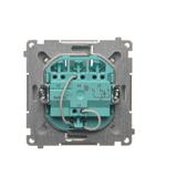 Simon Basic Łącznik potrójny z podświetleniem LED 10A szybkozłączka srebrny mat