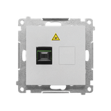 Simon 55 Gniazdo światłowodowe / optyczne pojedyncze SC/APC Aluminium mat