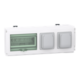 Canalis KN, kaseta odpływowa 2 gniazda DIN 1L+N+PE 8 modułów 18mm 32A