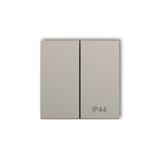 Klawisze podwójne do łączników IP44 ICON, MINI (komplet dwóch sztuk) taupe 60MKLH-2 KARLIK